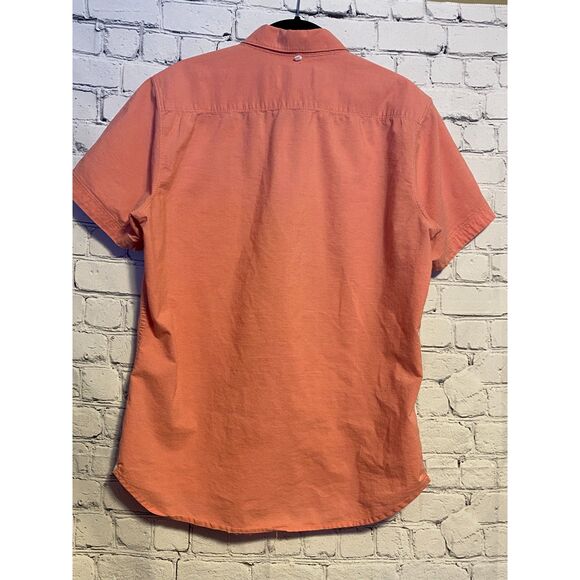 Paper Demin & Cloth Stretch Slim Fit Shirt Size M Light Coral - Picture 2 of 6